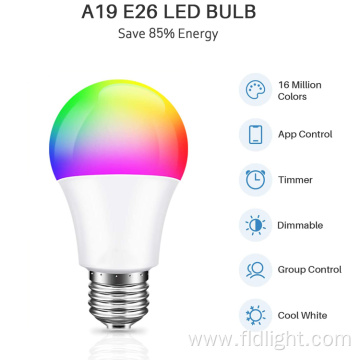 Tuya Alexa RGB Dimmable light smart led